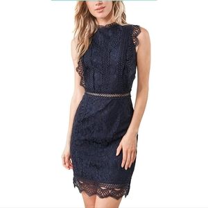 Sugar Lips Women's Be Mine Mixed Lace Bodycon Dress
